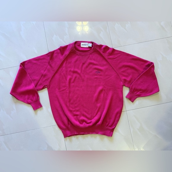 Mark Scot Collection La gorce  pink Round-Neck Sweater~ Large long sleeve - Picture 11 of 16